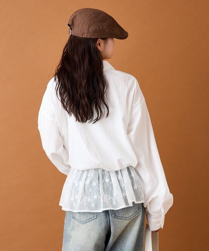 【mystic】蕾絲拼接襯衫