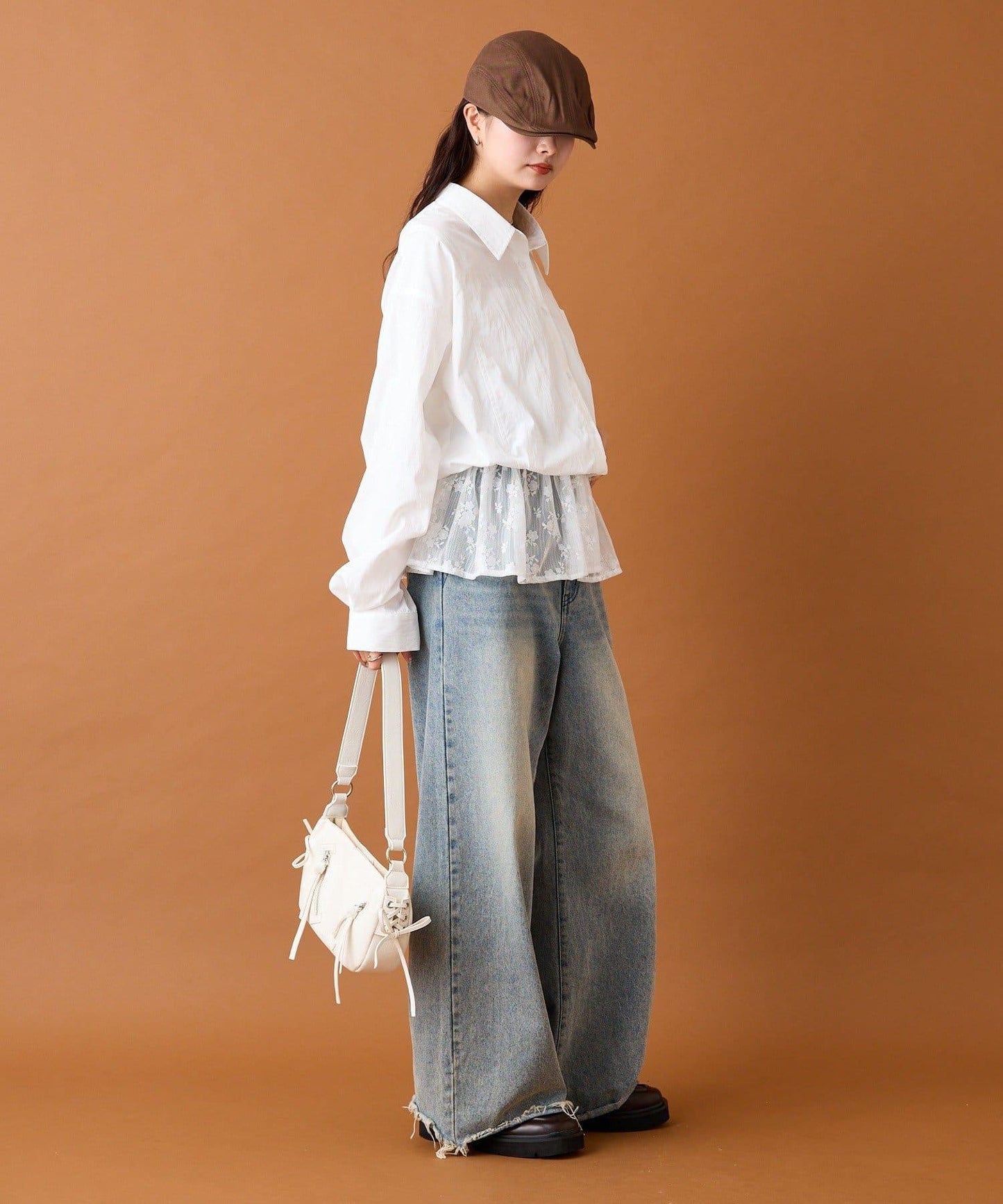 【mystic】蕾絲拼接襯衫