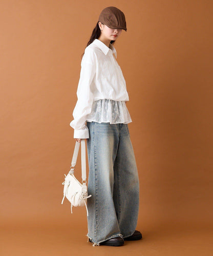 【mystic】蕾絲拼接襯衫