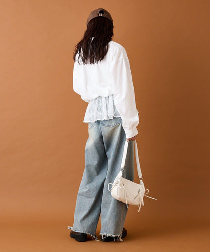 【mystic】蕾絲拼接襯衫