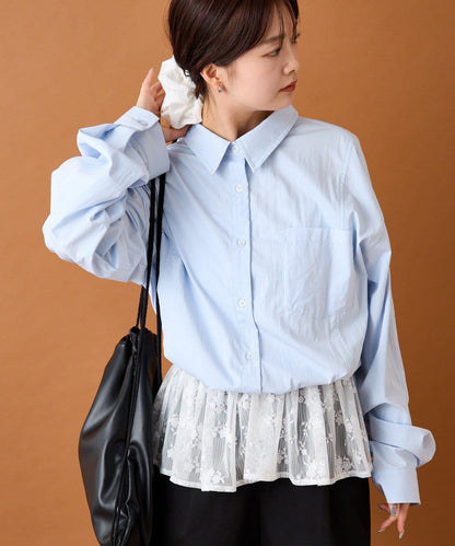 【mystic】蕾絲拼接襯衫