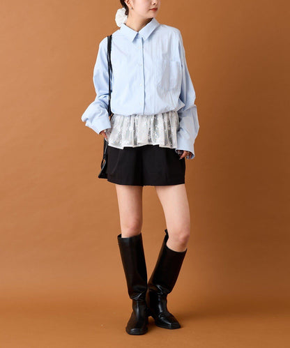 【mystic】蕾絲拼接襯衫