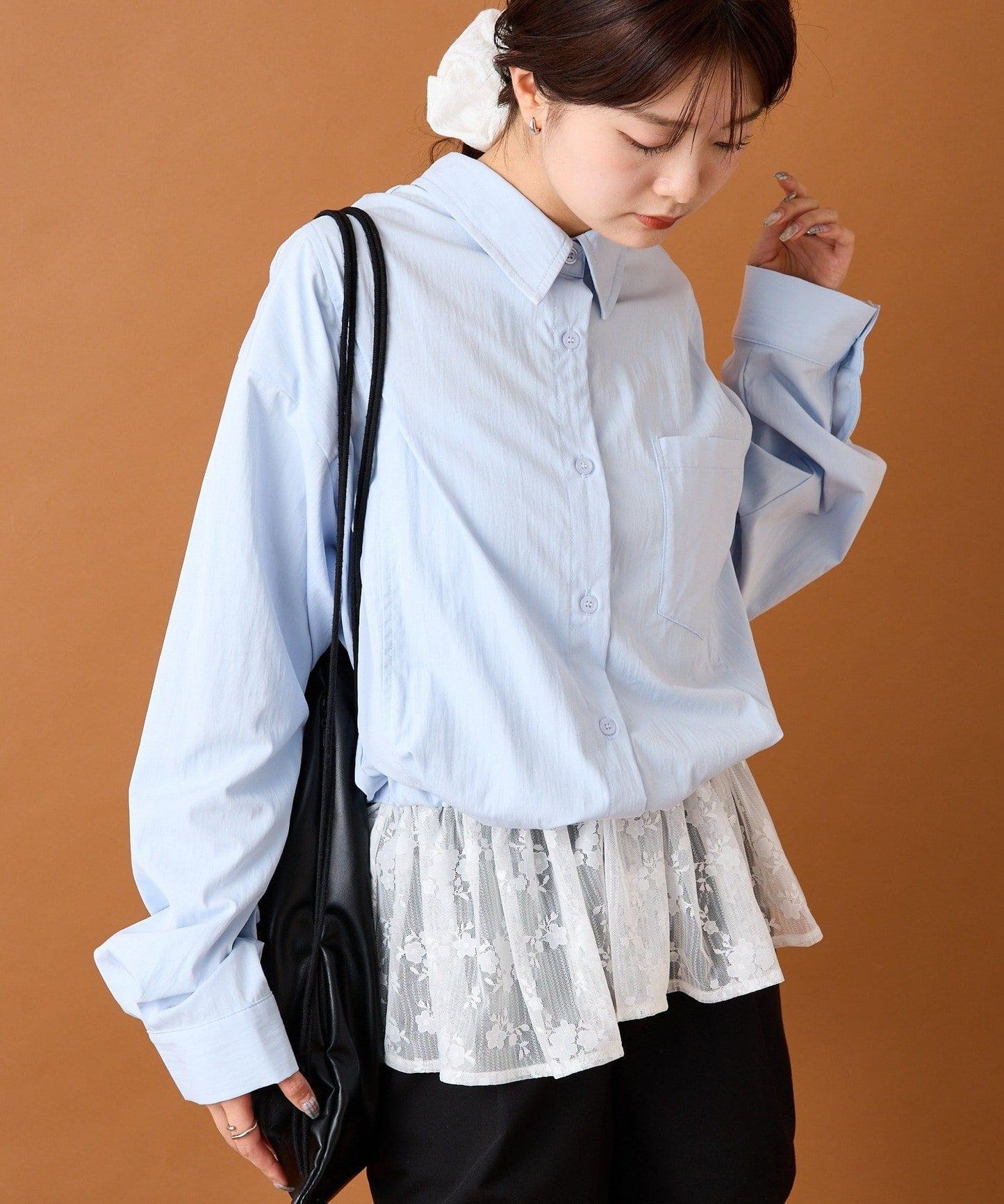 【mystic】蕾絲拼接襯衫