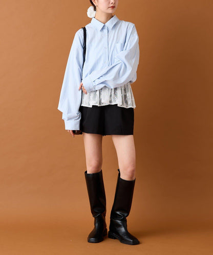 【mystic】蕾絲拼接襯衫
