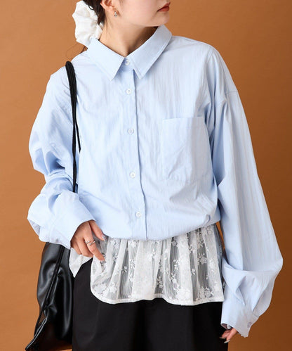 【mystic】蕾絲拼接襯衫