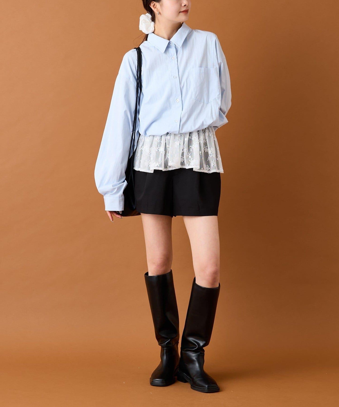 【mystic】蕾絲拼接襯衫