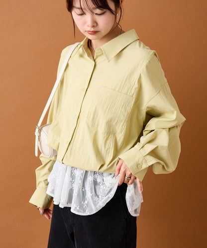 【mystic】蕾絲拼接襯衫