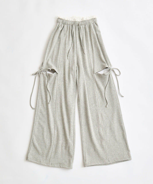 側邊蝴蝶結衛褲