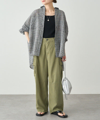 曲線剪裁工裝褲