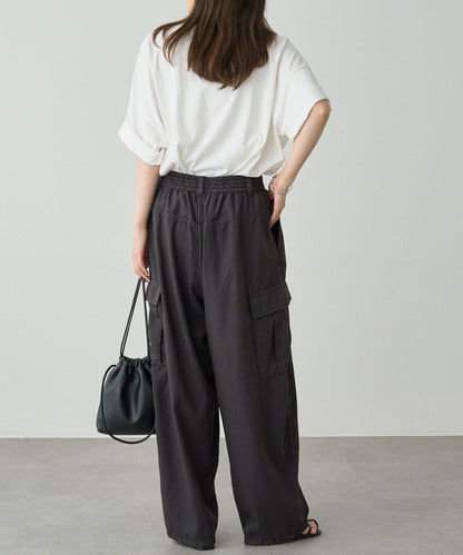 曲線剪裁工裝褲