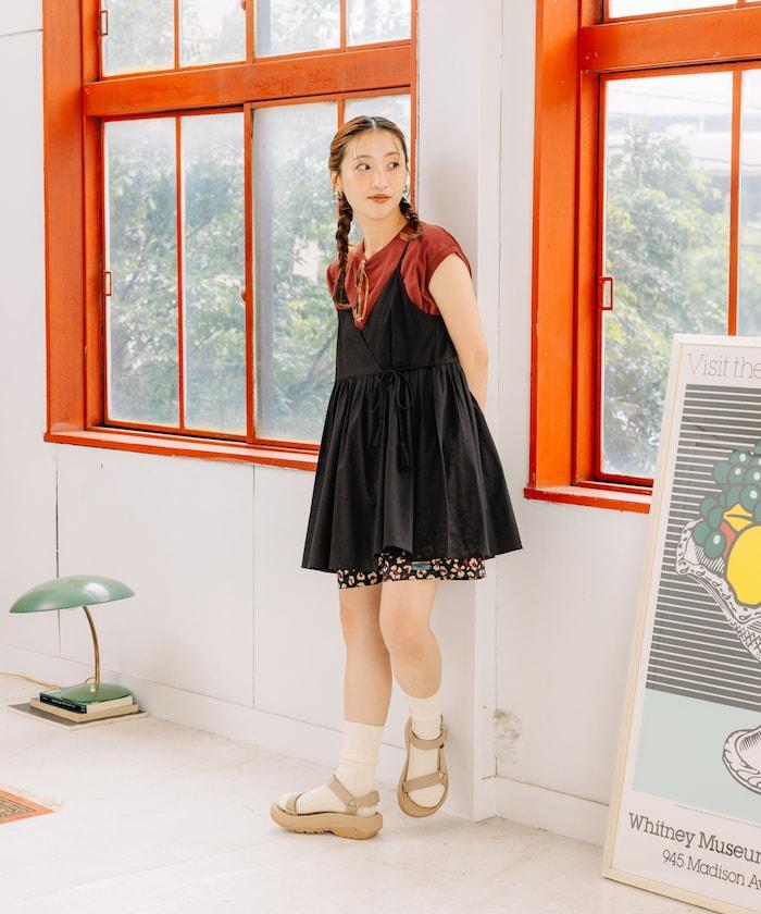 印度卡什米爾吊帶長款束腰襯衫