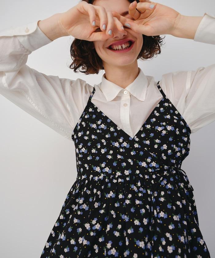 印度卡什米爾吊帶長款束腰襯衫