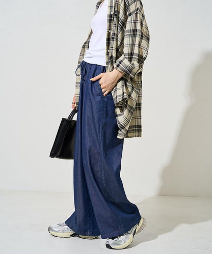 人造纖維丹寧休閒褲