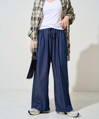 人造纖維丹寧休閒褲