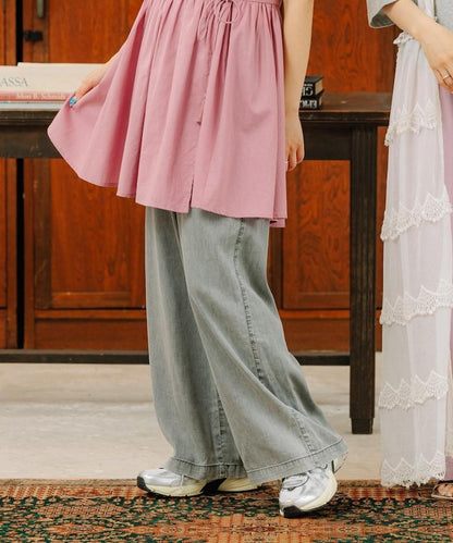 人造纖維丹寧休閒褲