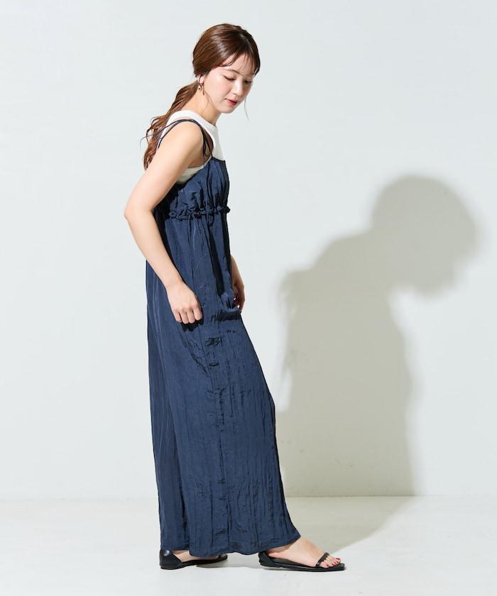 水洗處理 褶邊 增厚 揹帶褲