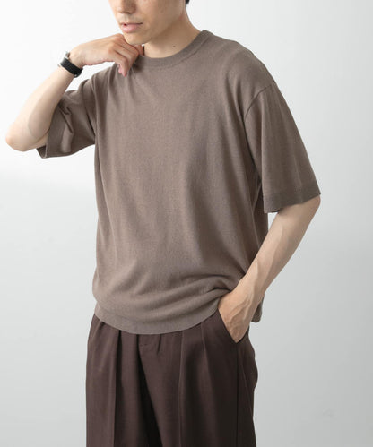 棉麻圓領夏季針織衫