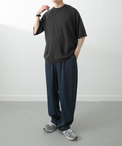 棉麻圓領夏季針織衫