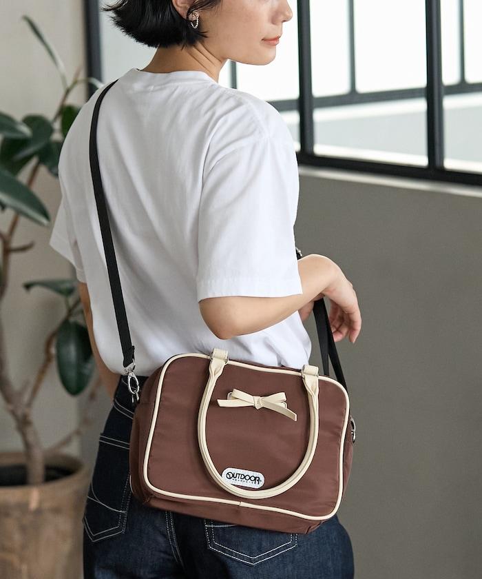 聯名 帶蝴蝶結的尼龍波士頓包