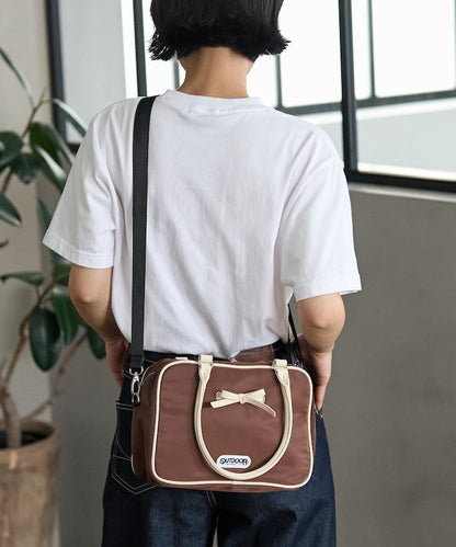 聯名 帶蝴蝶結的尼龍波士頓包