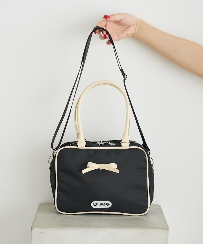 聯名 帶蝴蝶結的尼龍波士頓包
