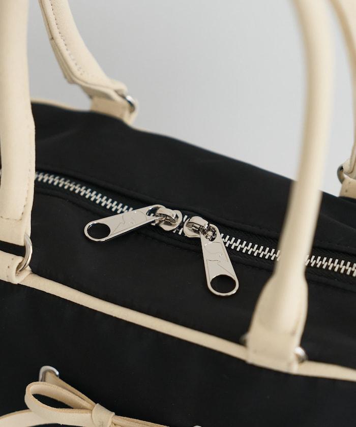 聯名 帶蝴蝶結的尼龍波士頓包