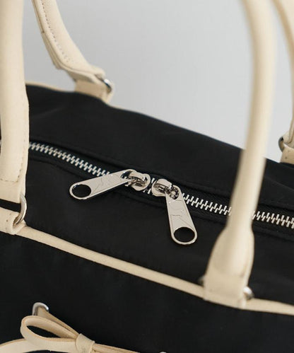 聯名 帶蝴蝶結的尼龍波士頓包