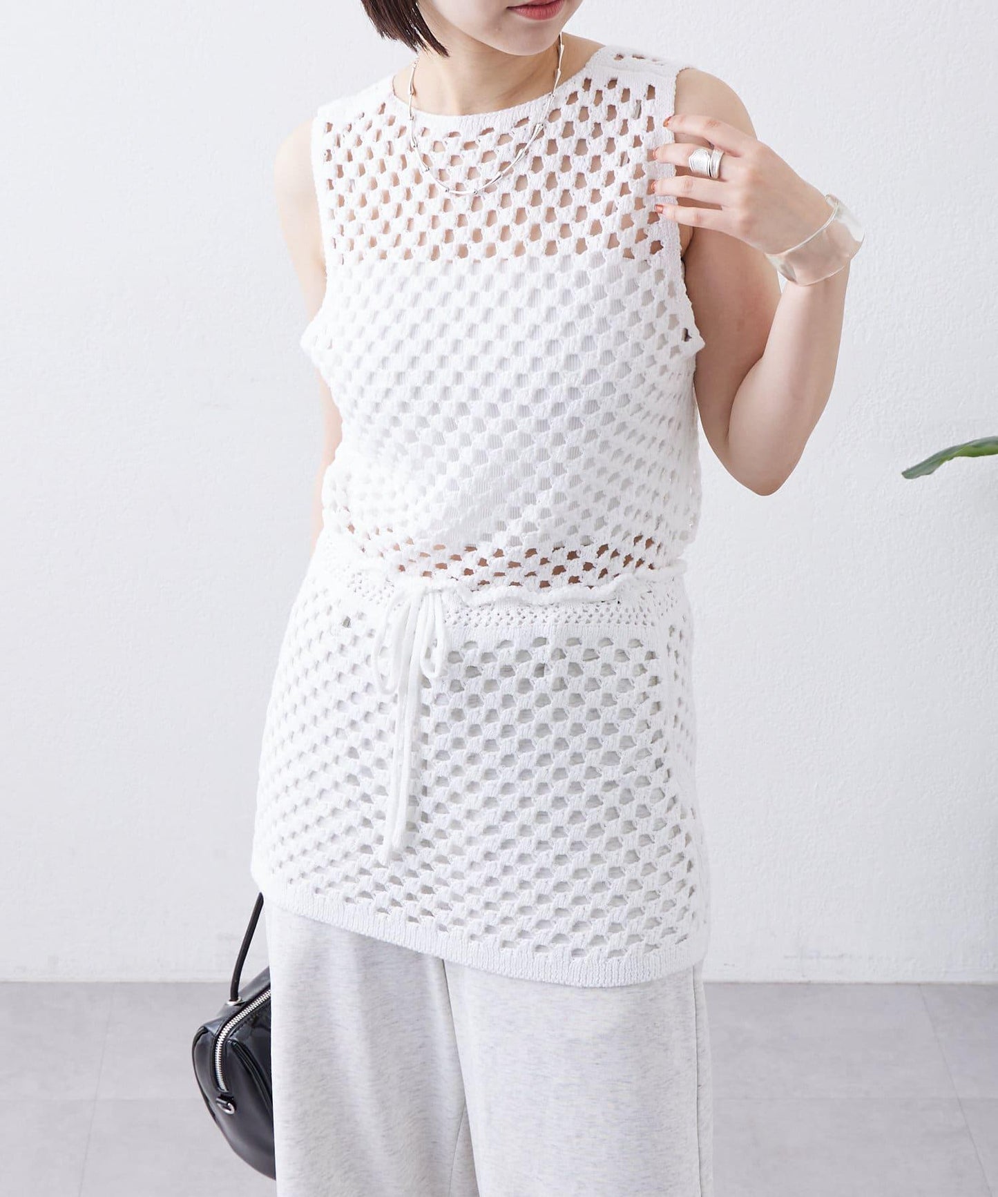 【神秘】方形鉤花迷你裙