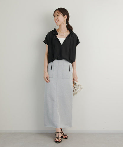 《全方向大人女性感◎》纖維綢緞荷葉邊襯衫