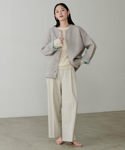 混色拼接切換款套頭衫