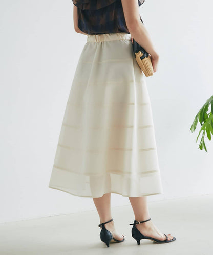 【La boutique BonBon】透視拼接圓擺半身裙