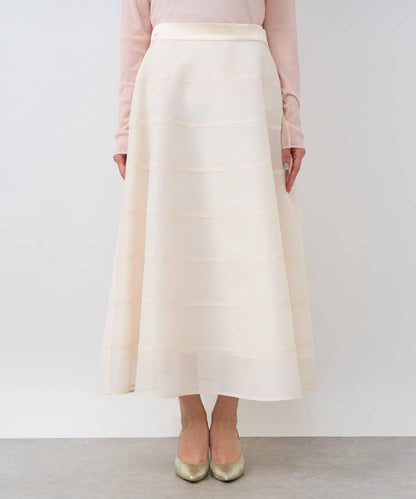 【La boutique BonBon】透視拼接圓擺半身裙