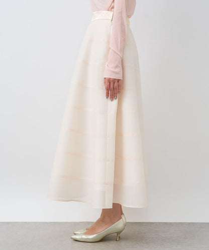 【La boutique BonBon】透視拼接圓擺半身裙