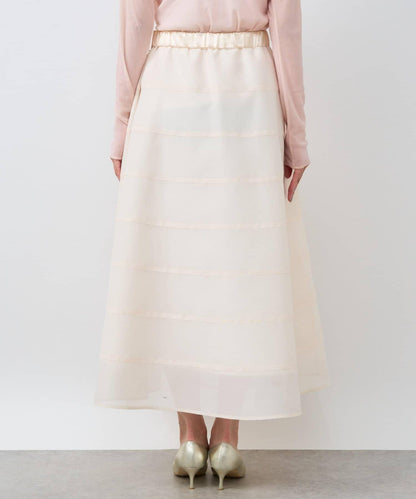 【La boutique BonBon】透視拼接圓擺半身裙