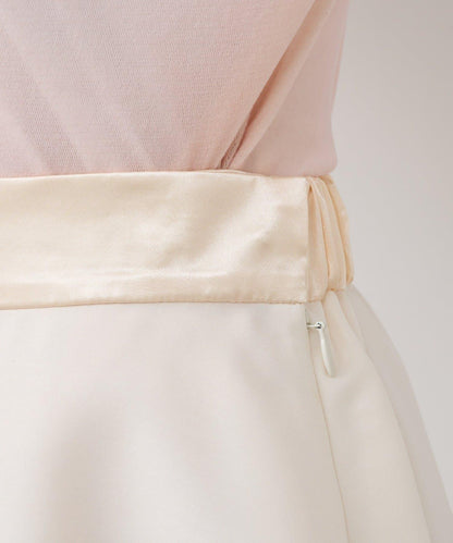 【La boutique BonBon】透視拼接圓擺半身裙