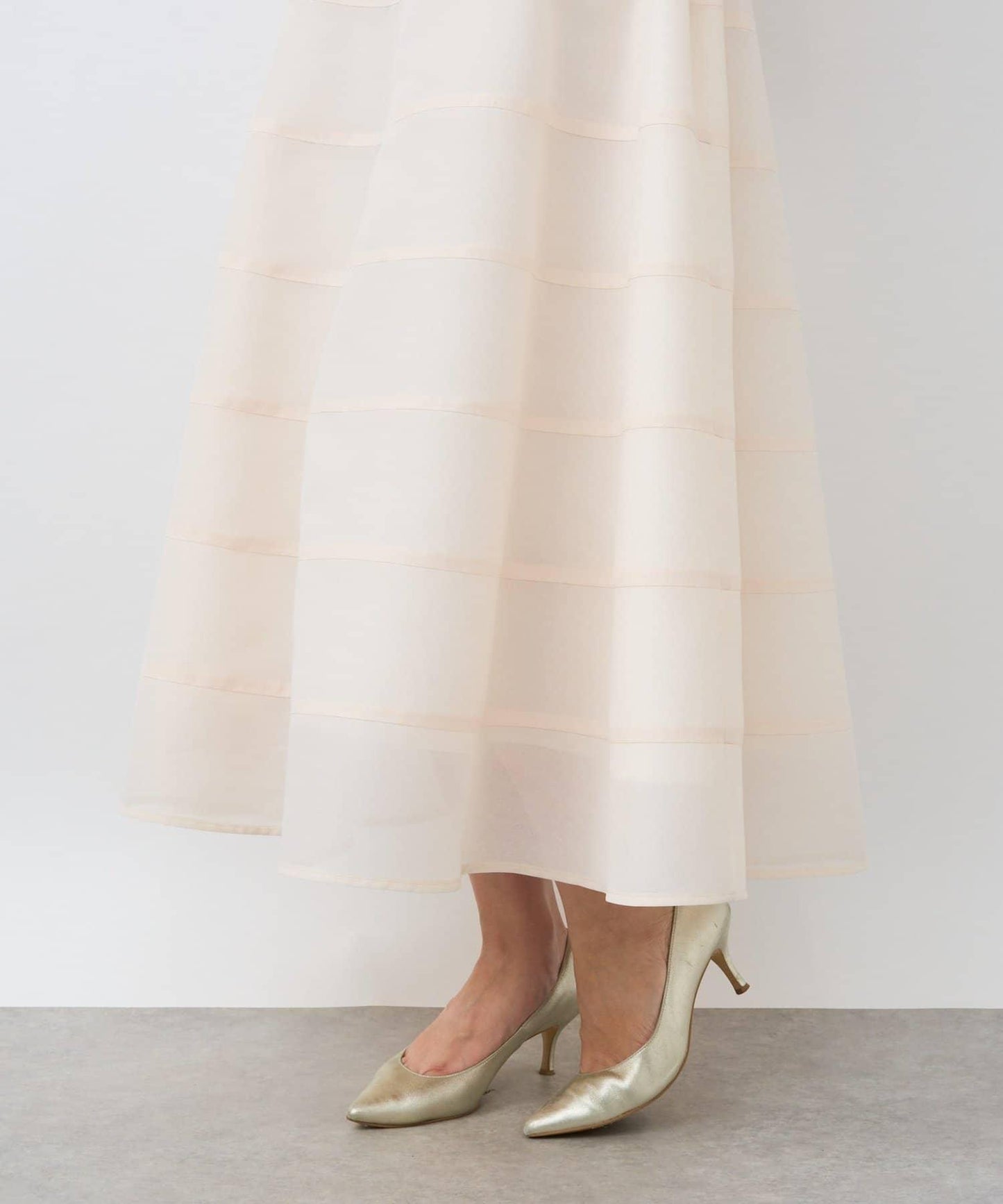 【La boutique BonBon】透視拼接圓擺半身裙