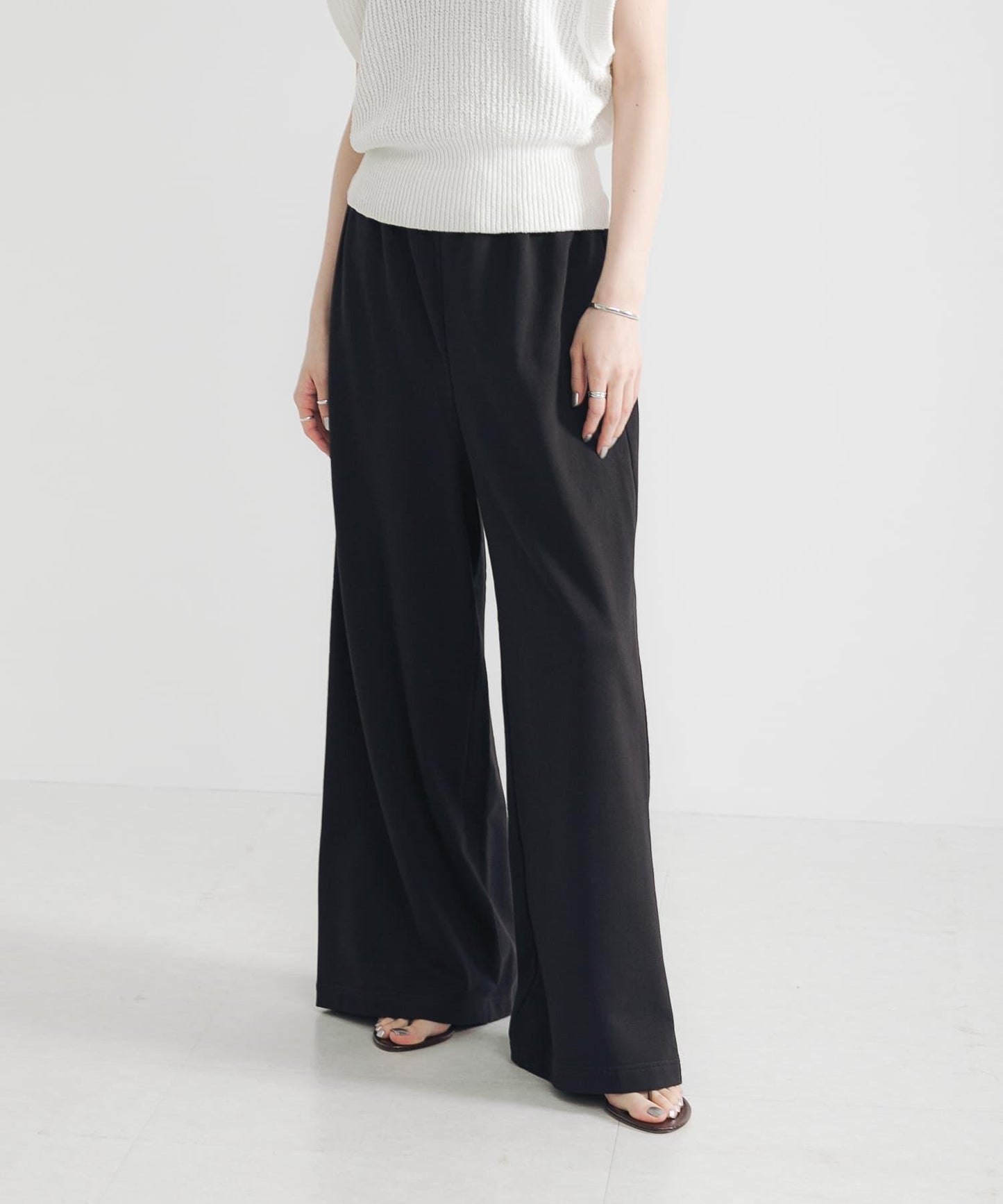 迷你毛圈休閒長褲