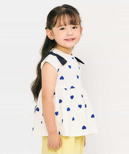 肩膀蝴蝶結荷葉邊T恤_接觸冷感