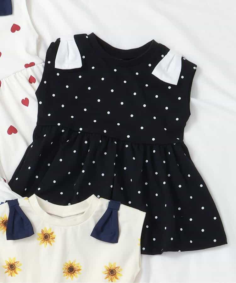 肩膀蝴蝶結荷葉邊T恤_接觸冷感