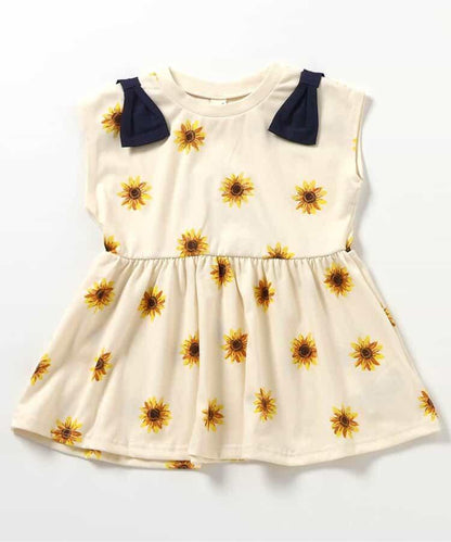 肩膀蝴蝶結荷葉邊T恤_接觸冷感