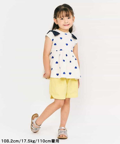 肩膀蝴蝶結荷葉邊T恤_接觸冷感