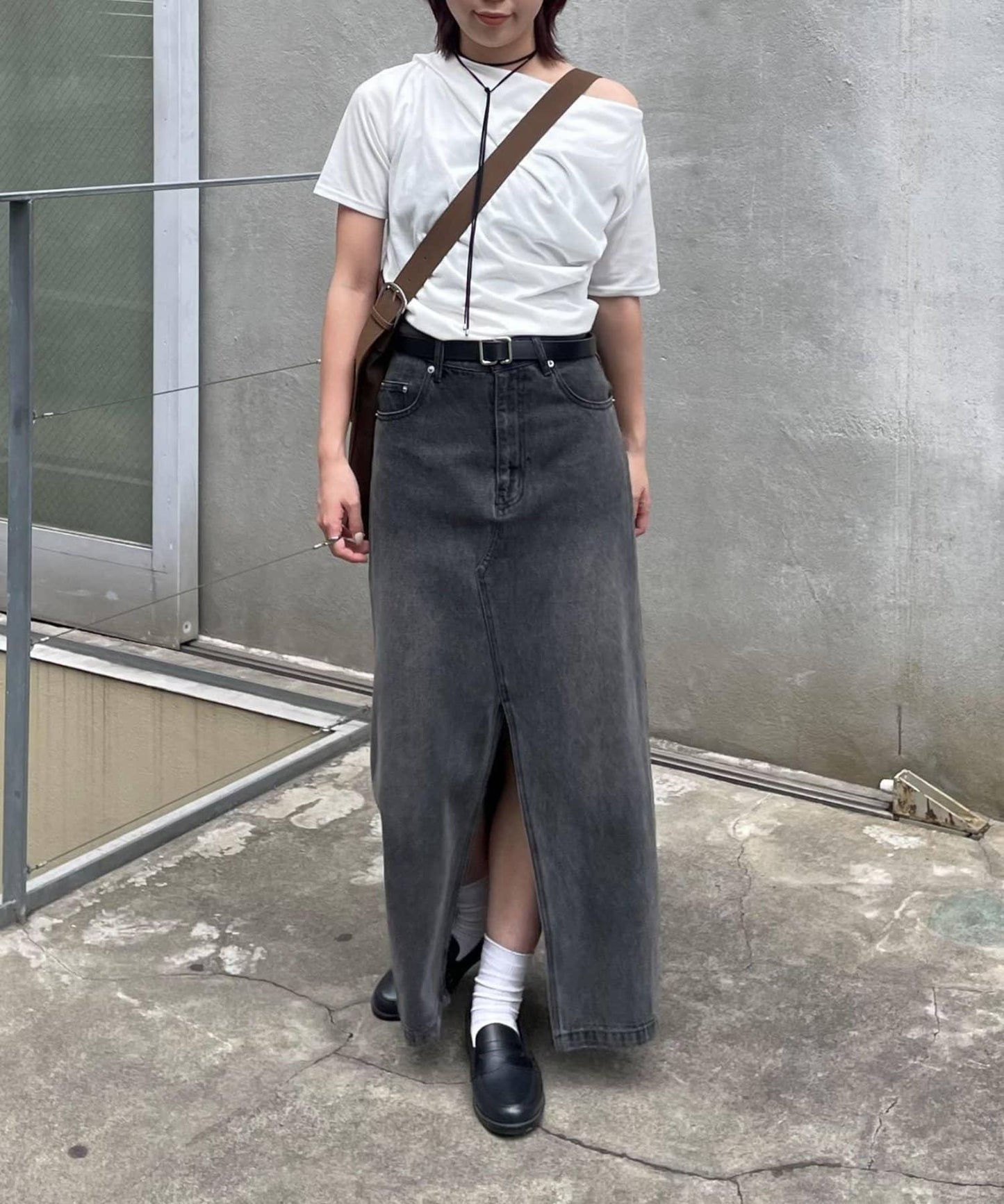 仿麂皮單肩包