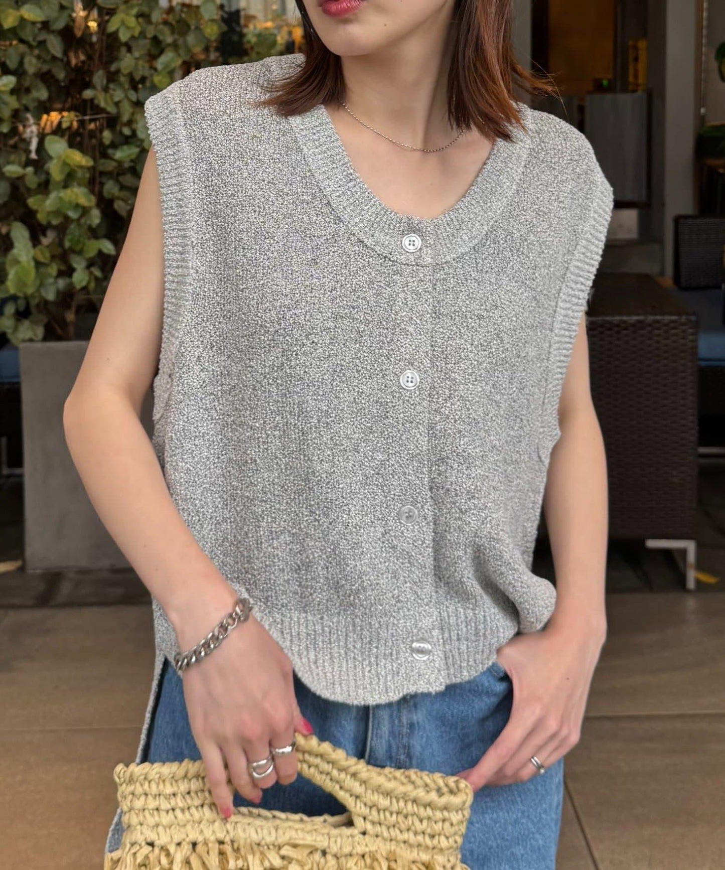 混紡夏季針織馬甲