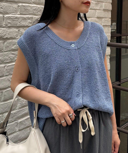 混紡夏季針織馬甲