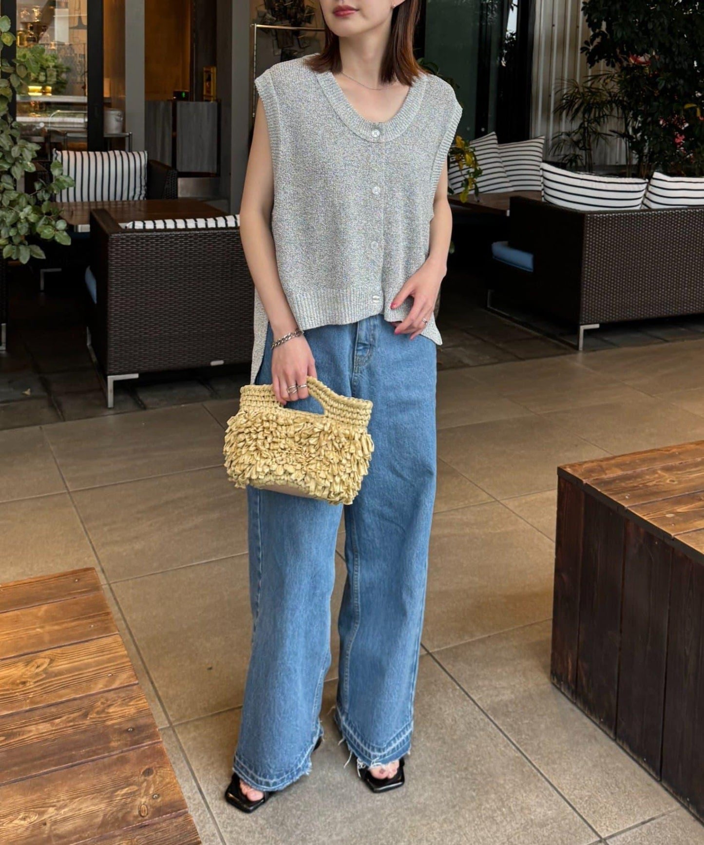 混紡夏季針織馬甲