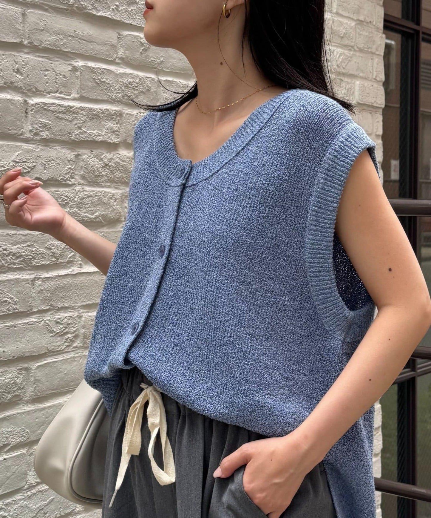 混紡夏季針織馬甲