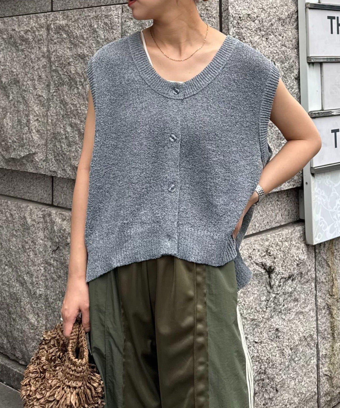 混紡夏季針織馬甲