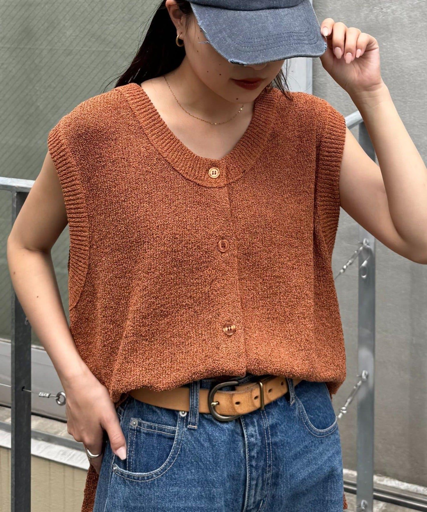 混紡夏季針織馬甲