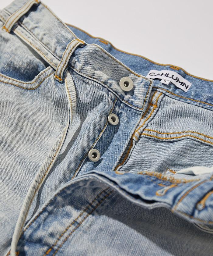 斜紋牛仔寬鬆短褲