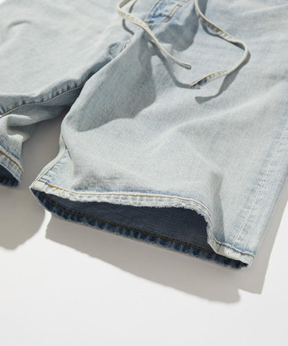 斜紋牛仔寬鬆短褲